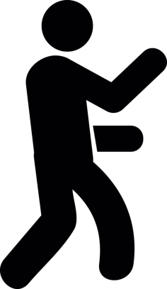 Man Punching Outline Icon Svg Set, Free Vectors File